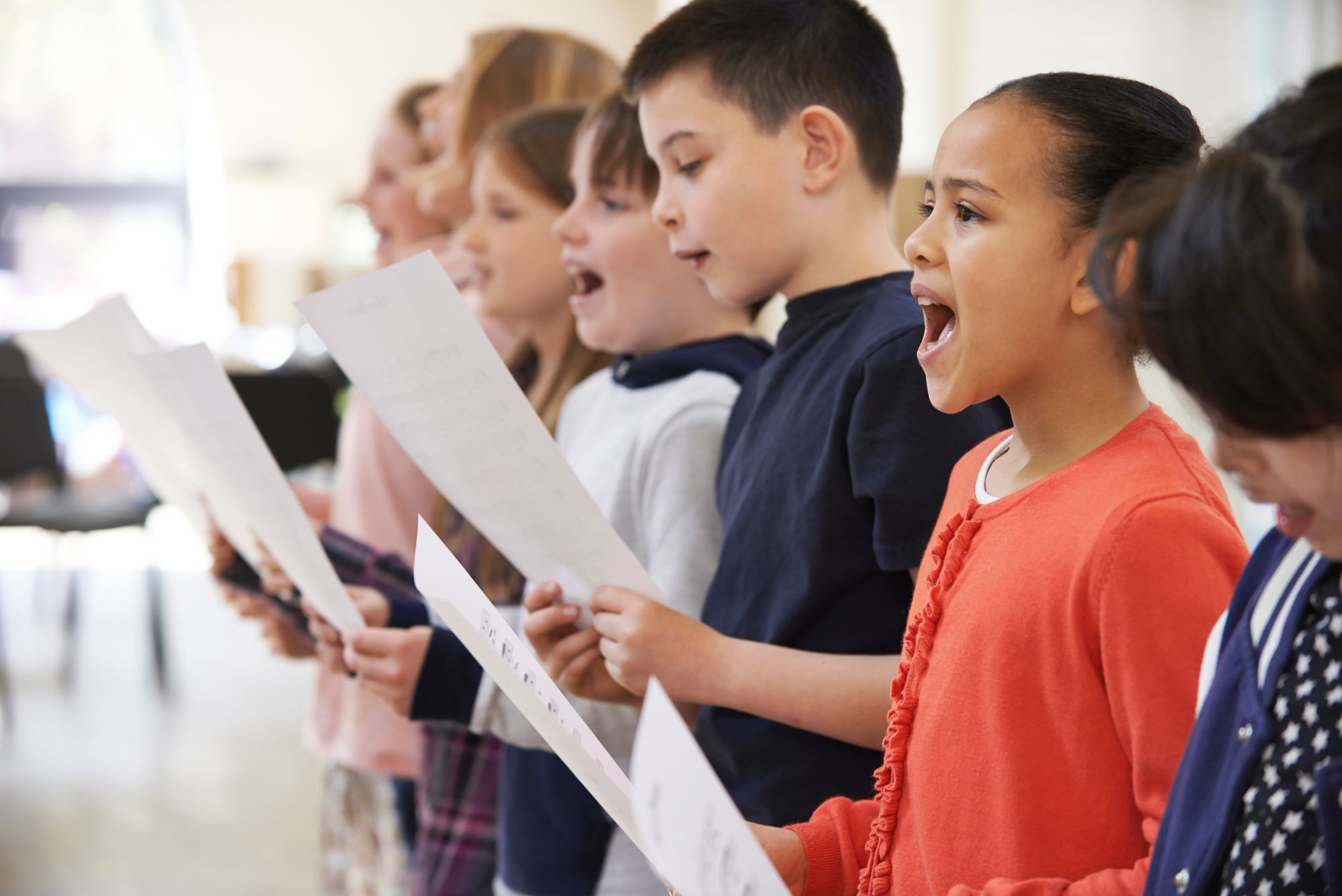 Children singing songs